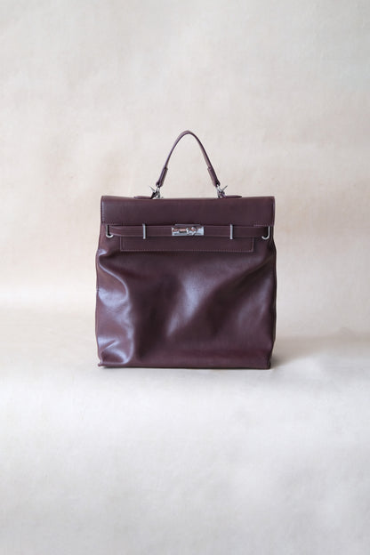 The Vivienne Backpack Tote - Wine Red