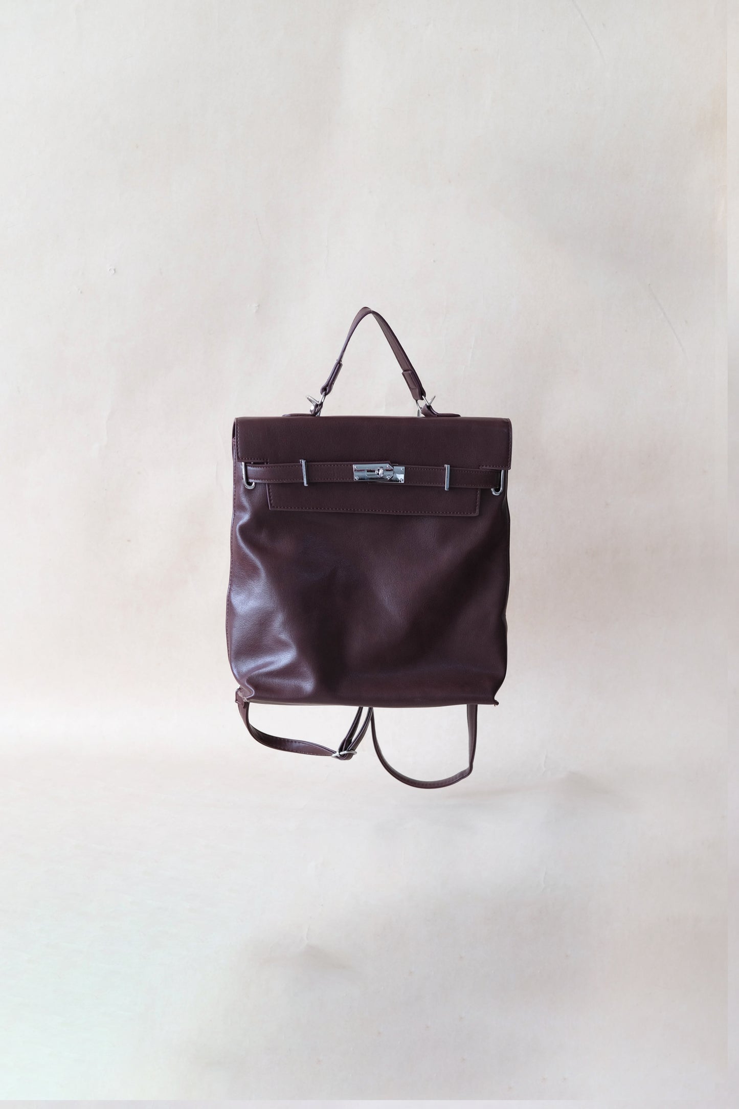 The Vivienne Backpack Tote - Wine Red