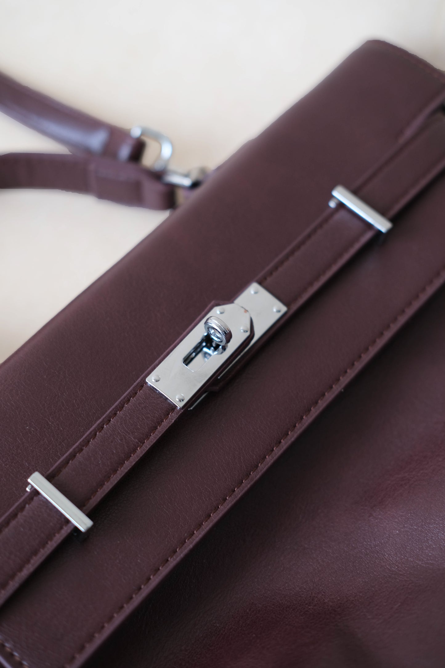 The Vivienne Backpack Tote - Wine Red