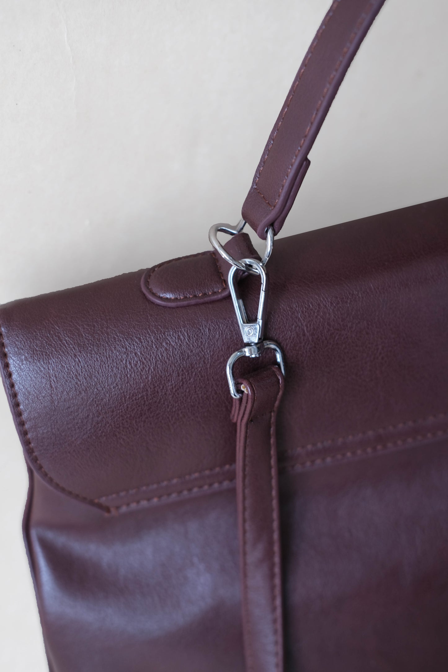 The Vivienne Backpack Tote - Wine Red