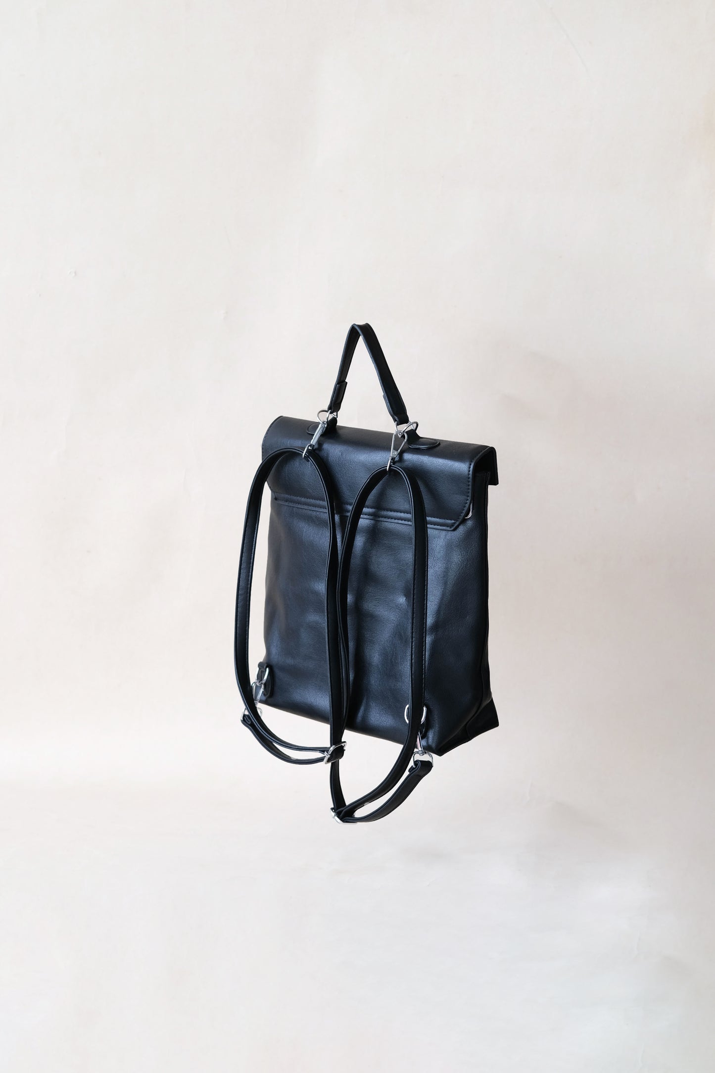The Vivienne Backpack Tote - Classic Black