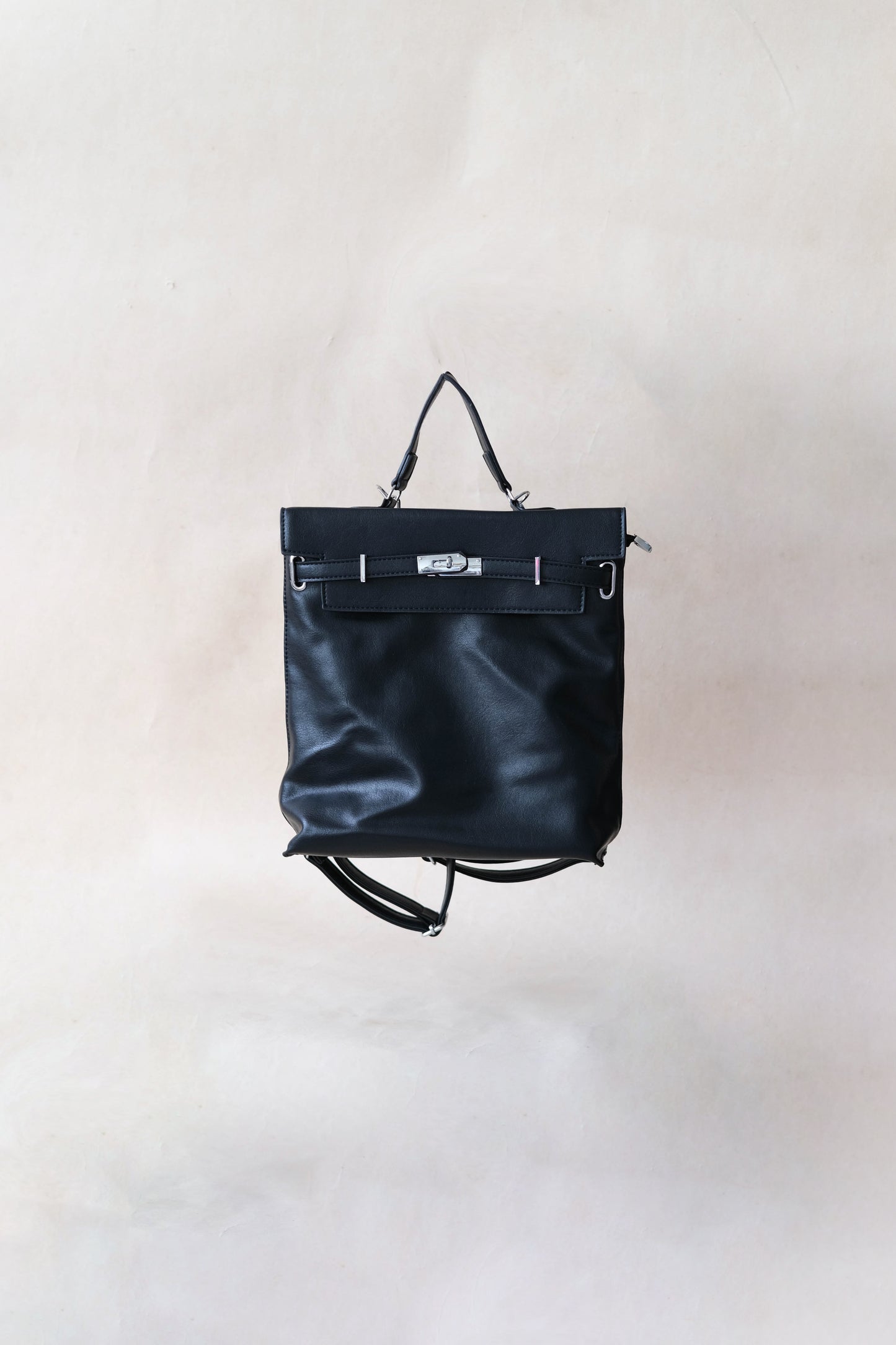 The Vivienne Backpack Tote - Classic Black