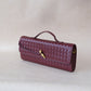 Artisan Crafted Flap Bag - Wine Red