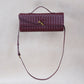 Artisan Crafted Flap Bag - Wine Red