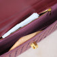 Artisan Crafted Flap Bag - Wine Red