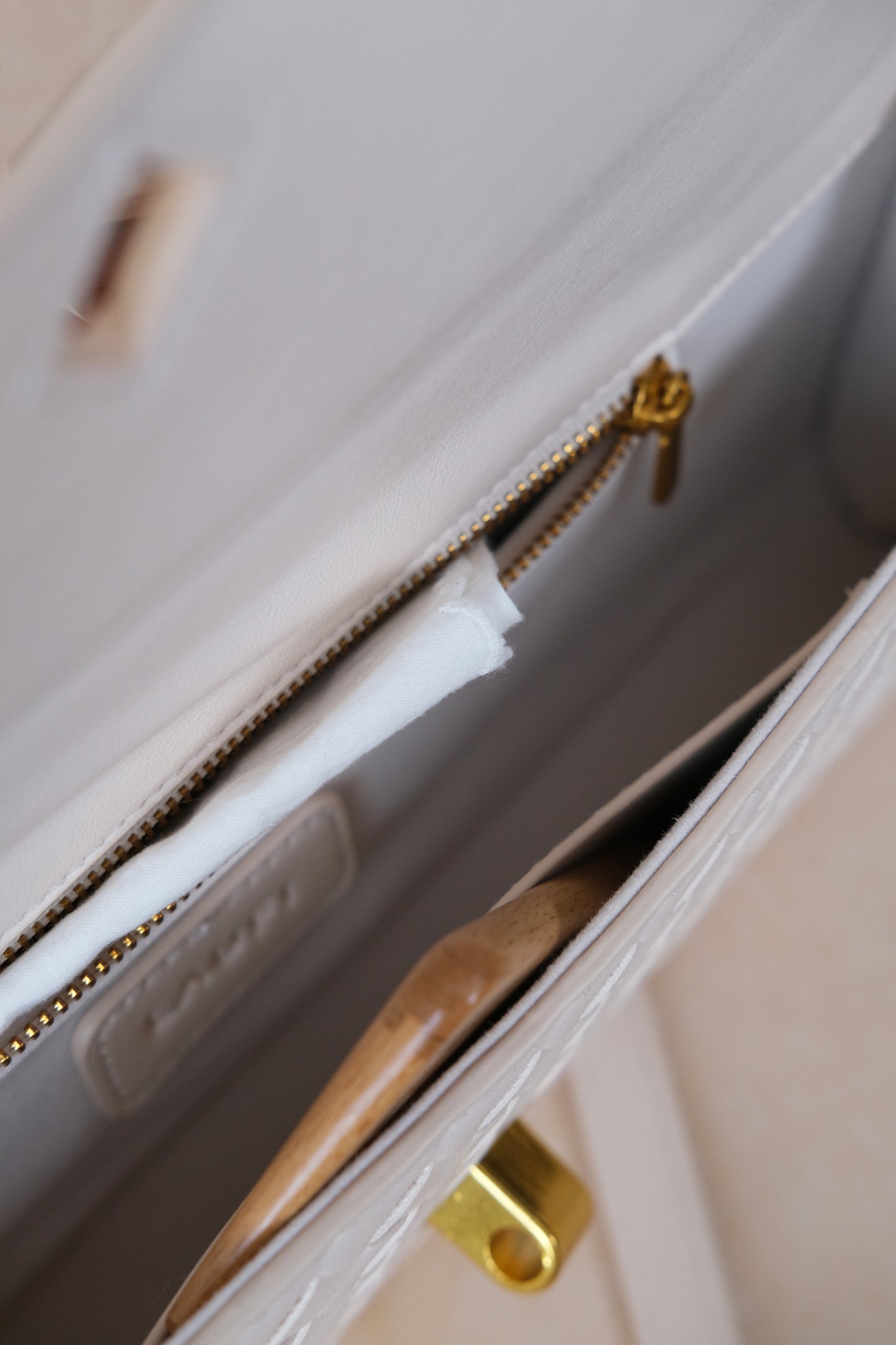 Artisan Crafted Flap Bag - Cream White