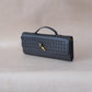 Artisan Crafted Flap Bag - Gunmetal Gray