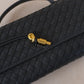 Artisan Crafted Flap Bag - Gunmetal Gray
