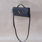 Artisan Crafted Flap Bag - Gunmetal Gray
