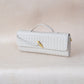 Artisan Crafted Flap Bag - White Sand