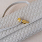 Artisan Crafted Flap Bag - White Sand