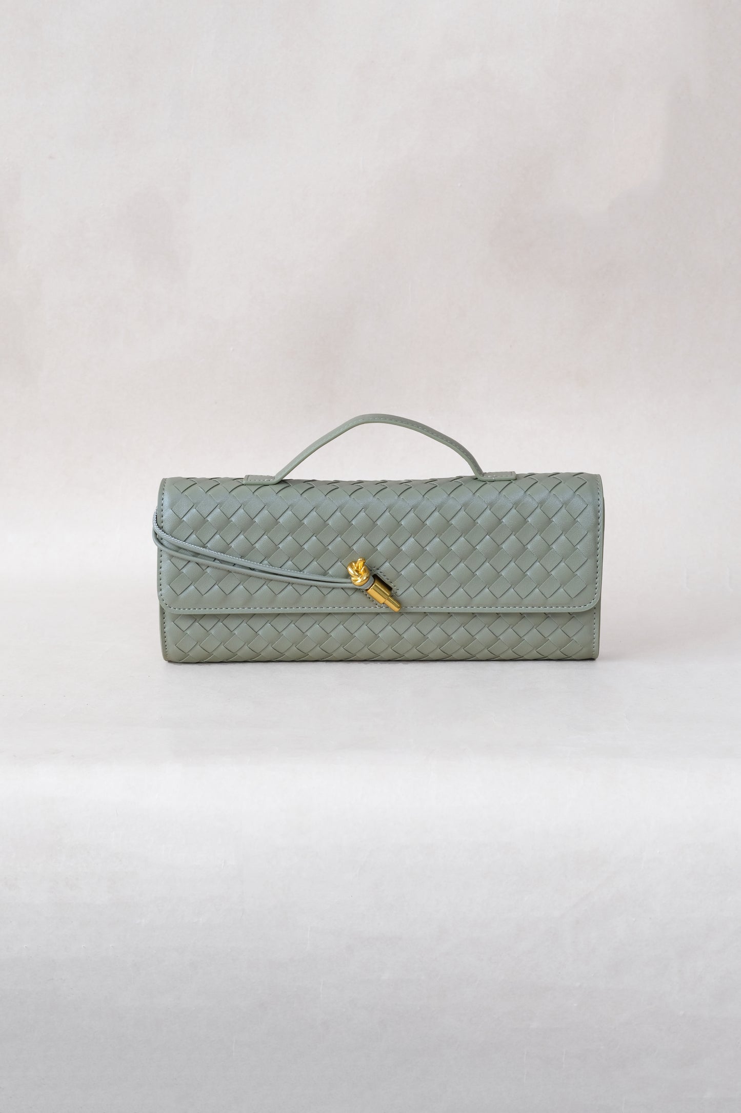 Artisan Crafted Flap Bag - Mineral Green