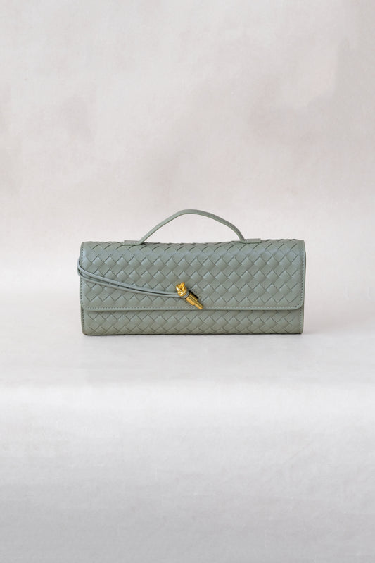 Artisan Crafted Flap Bag - Mineral Green