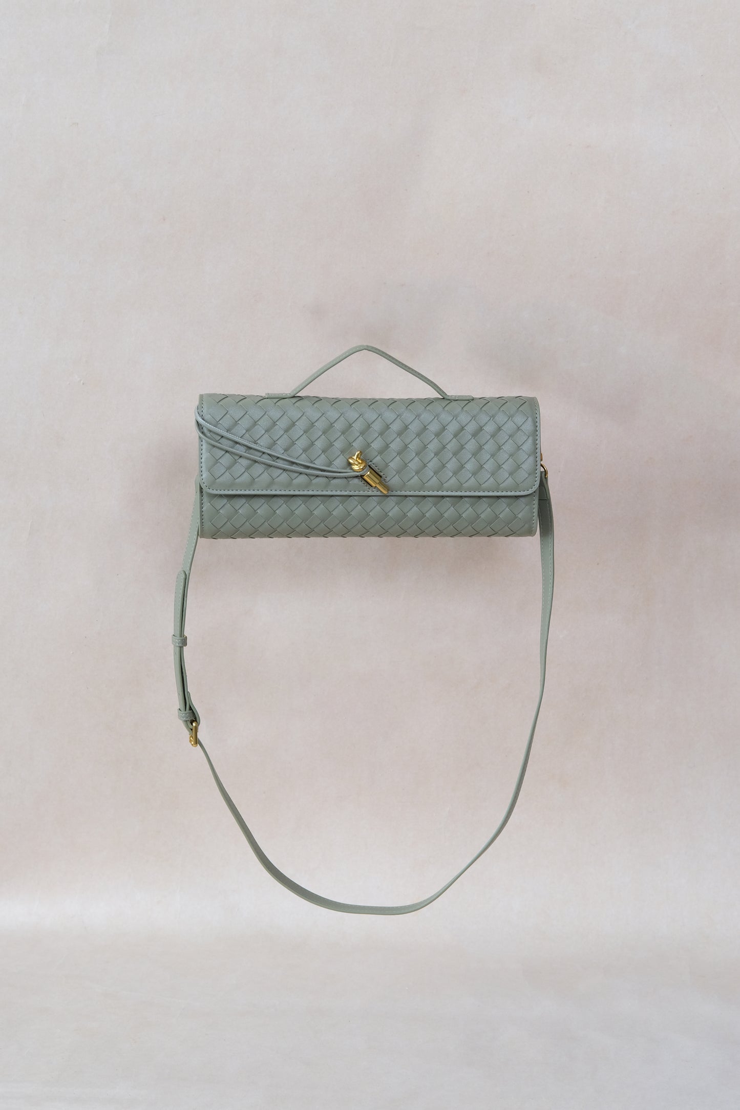 Artisan Crafted Flap Bag - Mineral Green