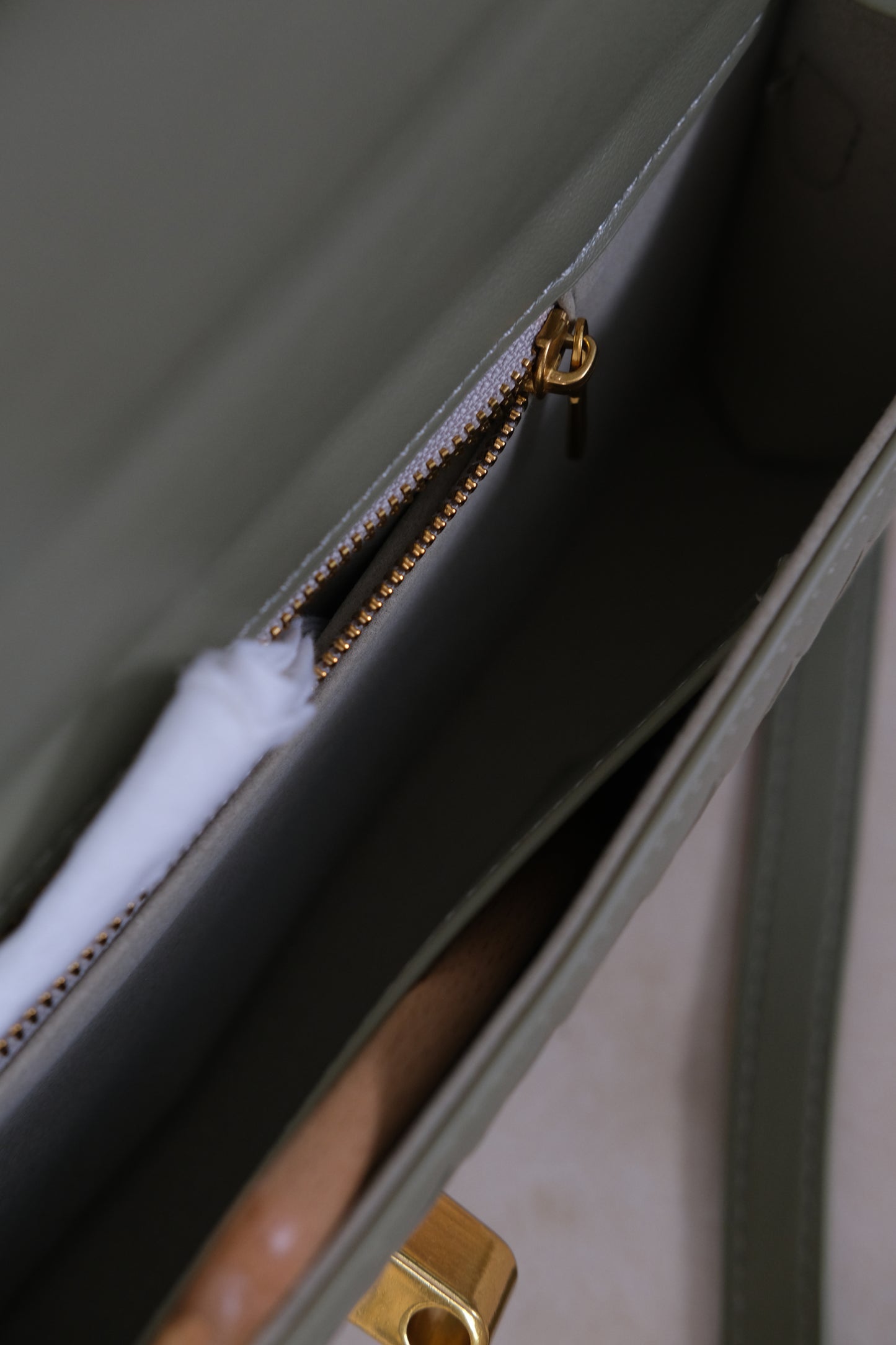 Artisan Crafted Flap Bag - Mineral Green