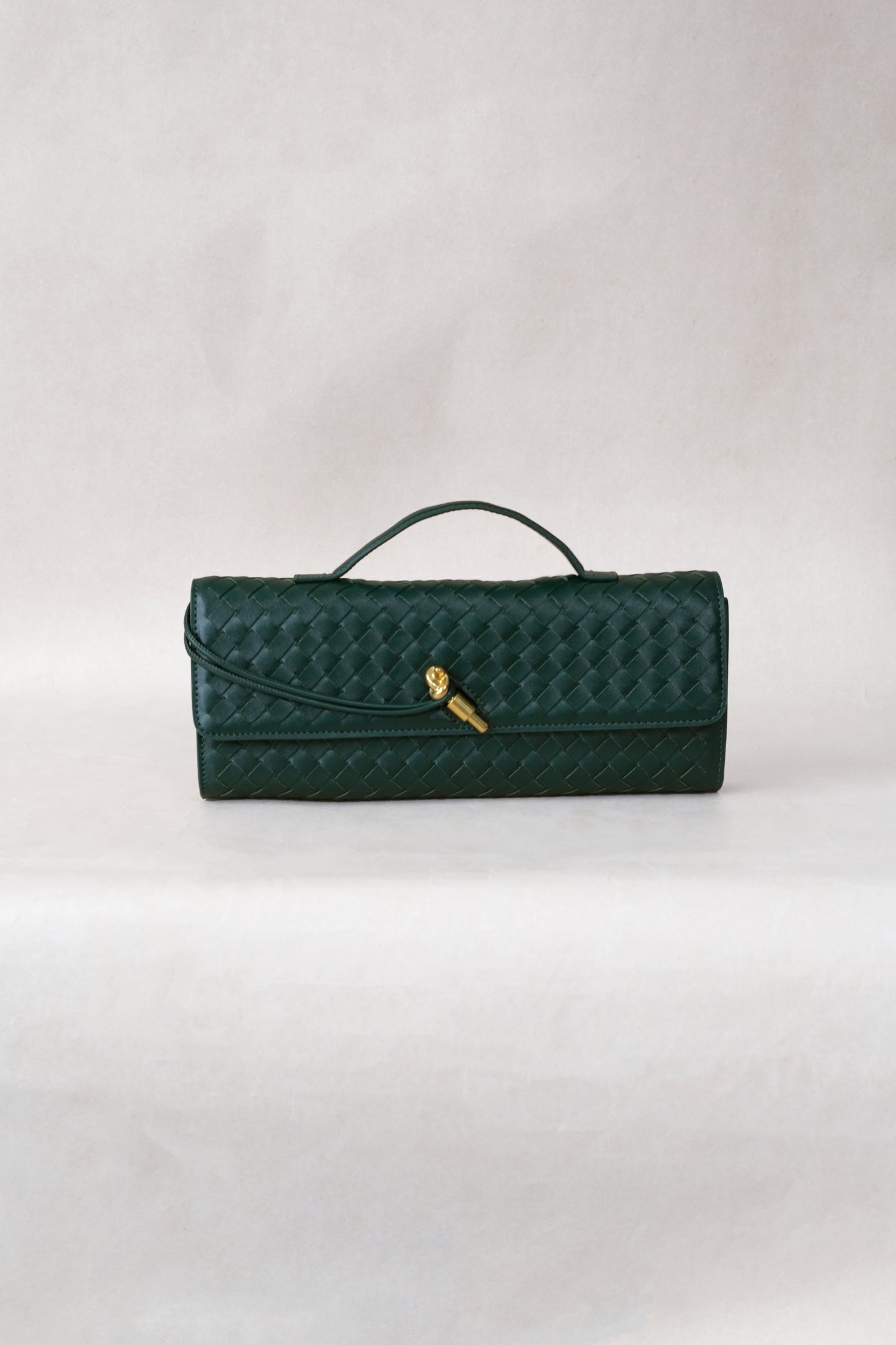 Artisan Crafted Flap Bag - Emerald