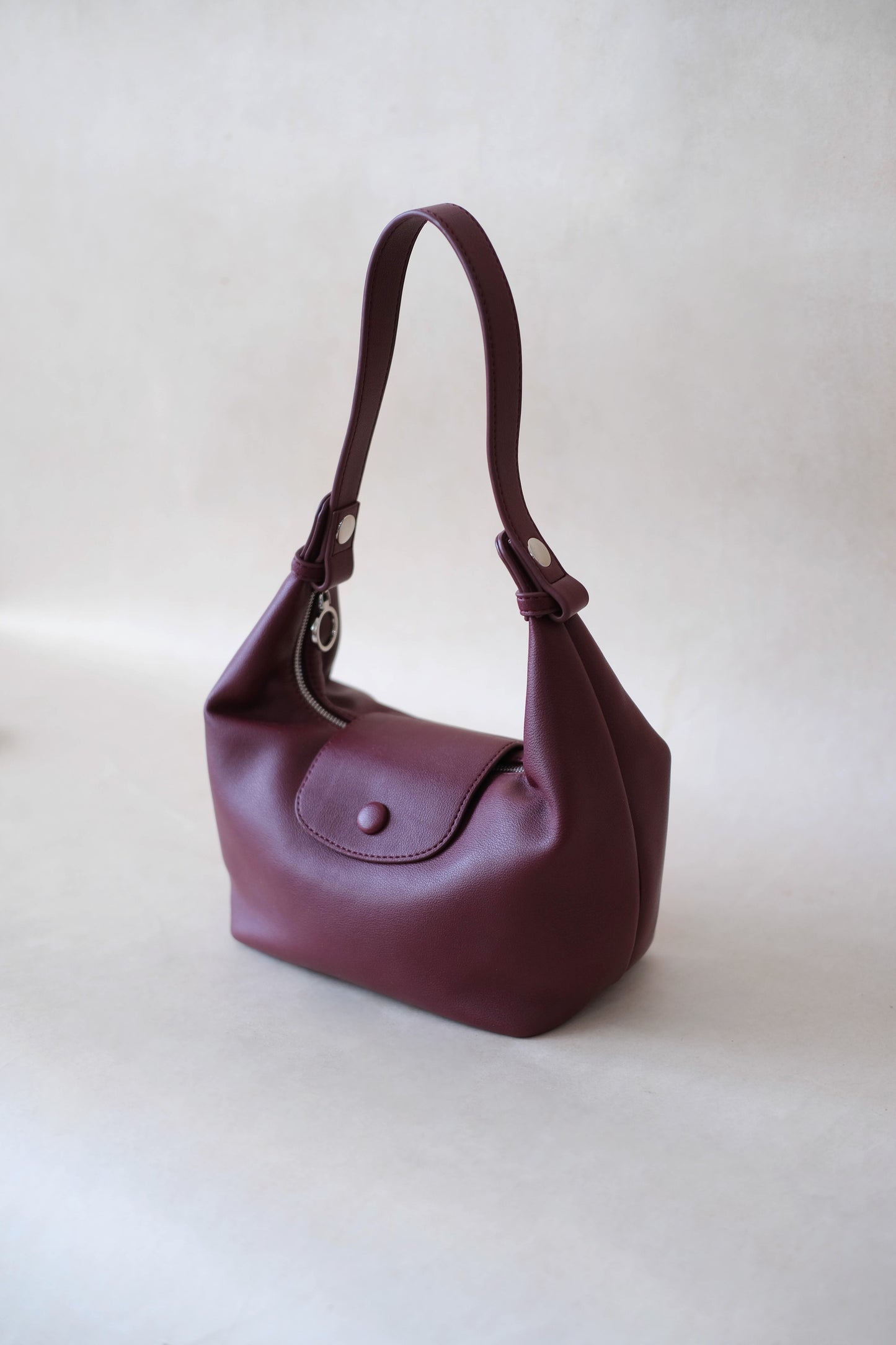 The Aurelia Satchel - Wine Red