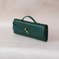 Artisan Crafted Flap Bag - Emerald