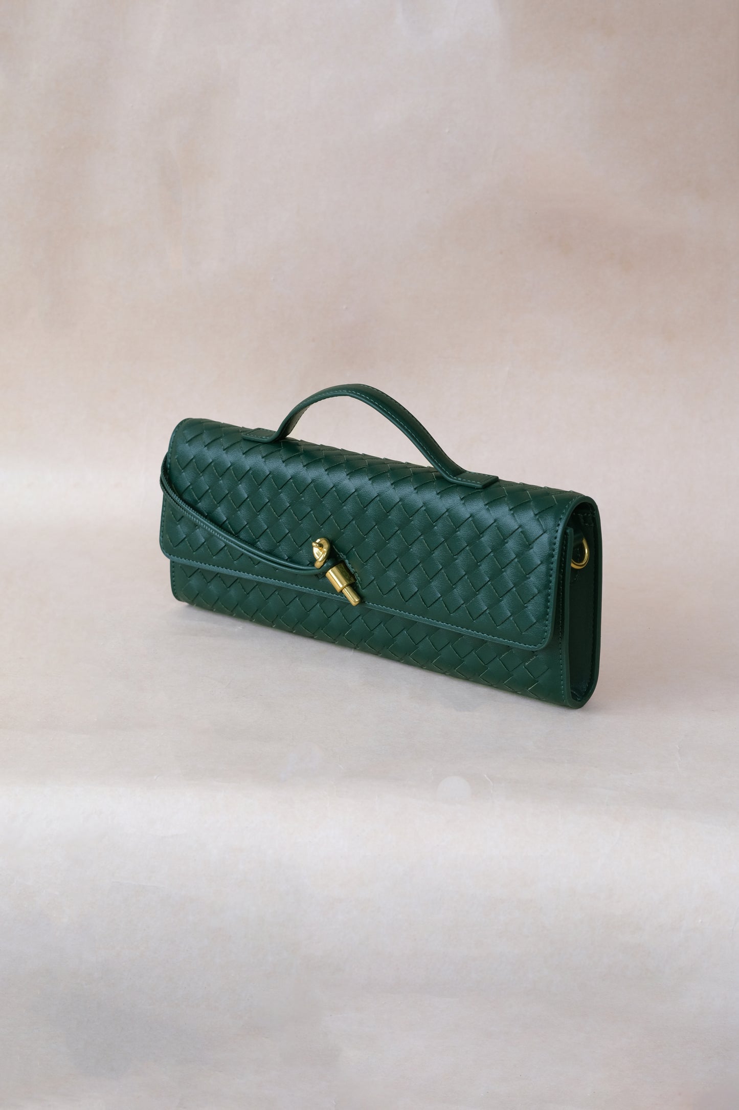 Artisan Crafted Flap Bag - Emerald