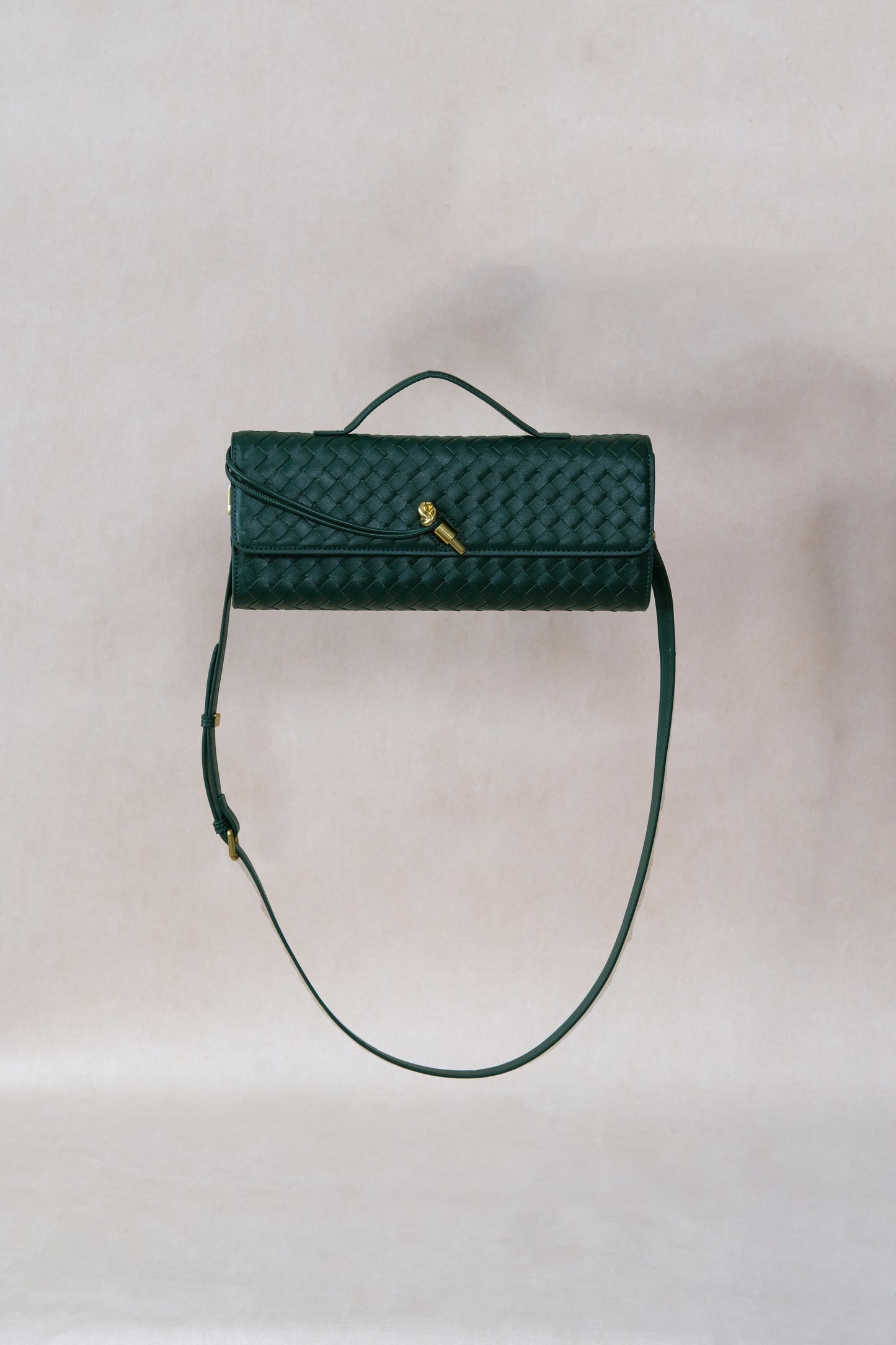 Artisan Crafted Flap Bag - Emerald