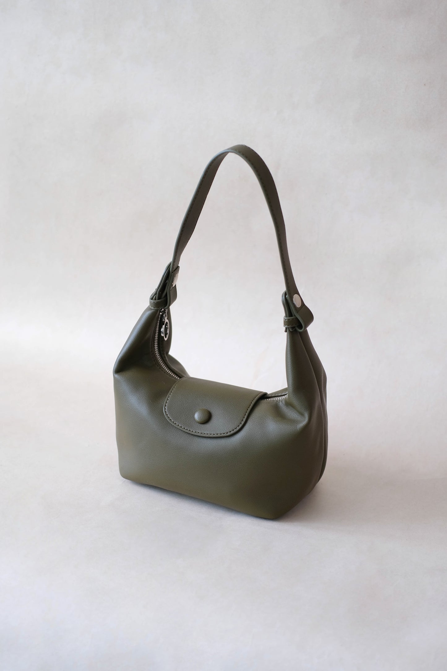 The Aurelia Satchel - Navy Green