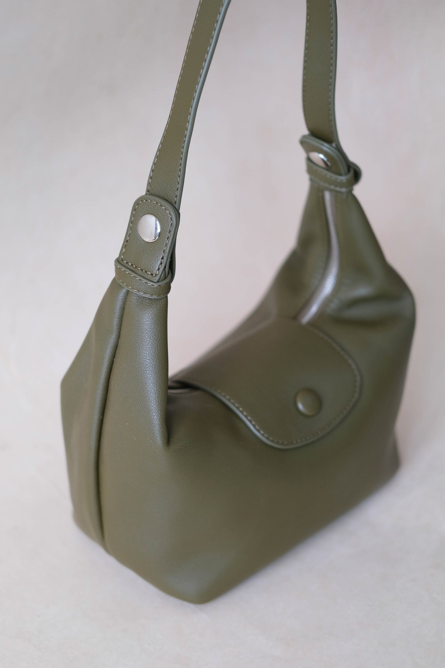 The Aurelia Satchel - Navy Green