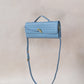 Artisan Crafted Flap Bag - Dusty Blue