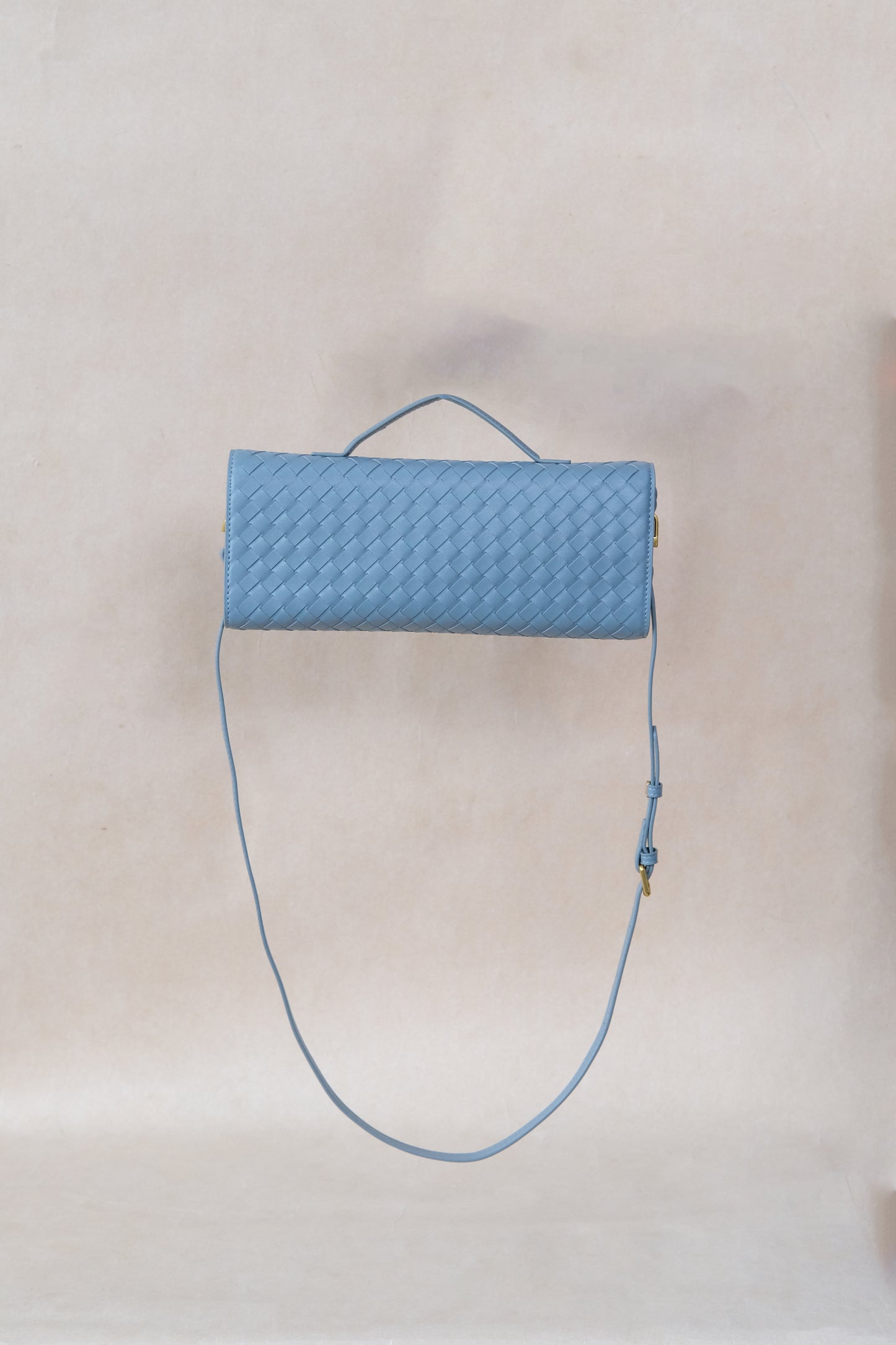 Artisan Crafted Flap Bag - Dusty Blue