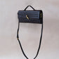 Artisan Crafted Flap Bag - Black Currant