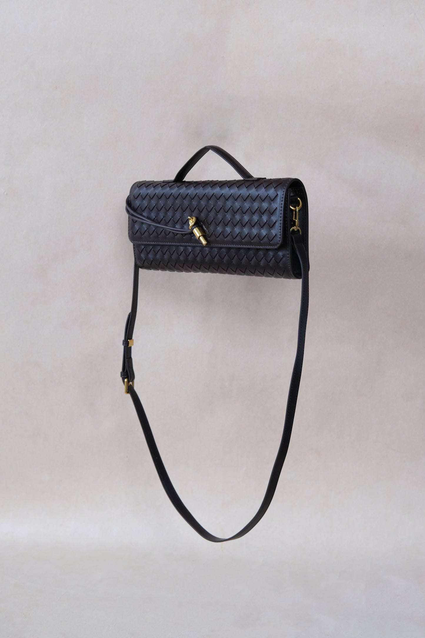 Artisan Crafted Flap Bag - Black Currant