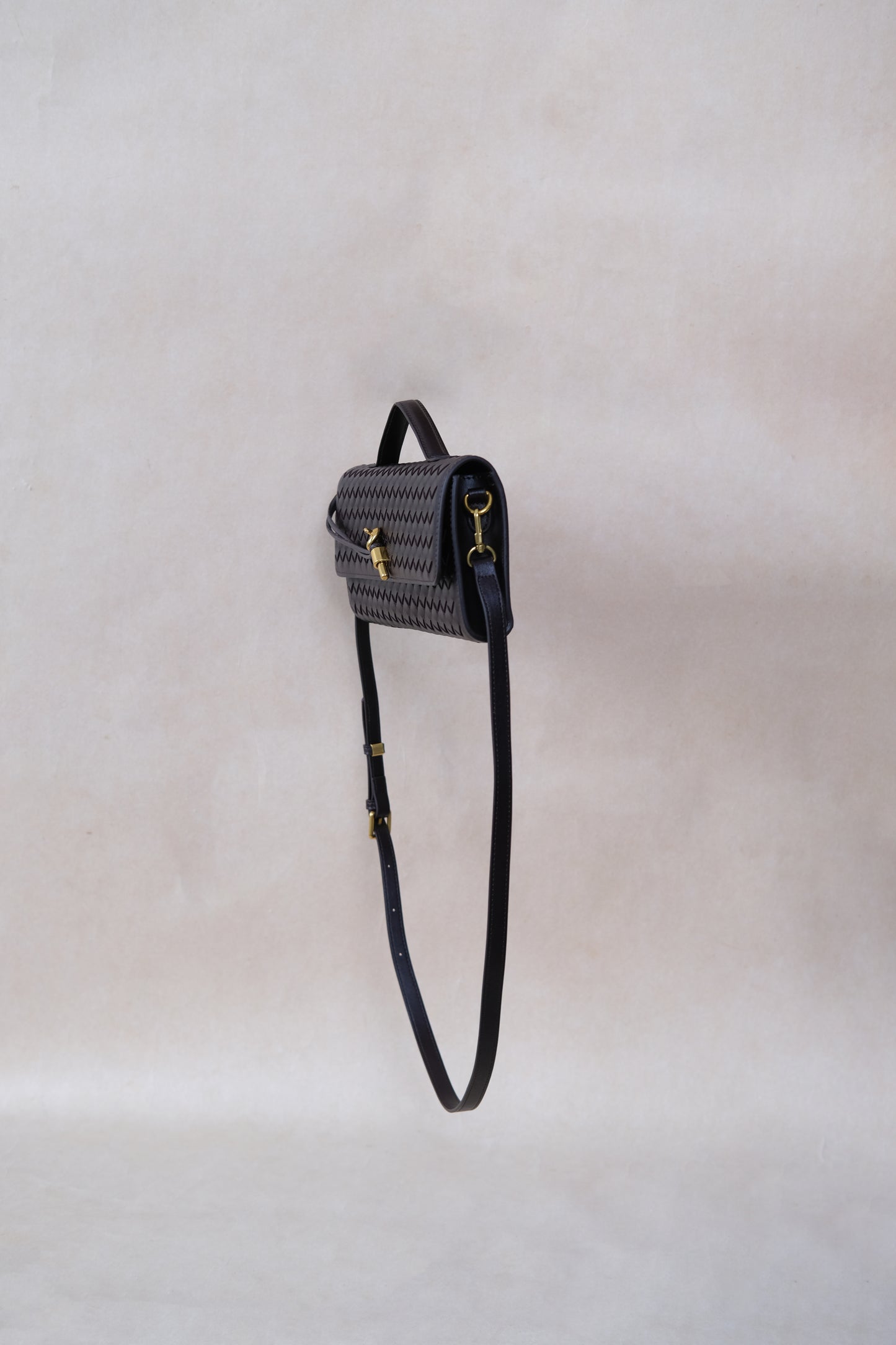 Artisan Crafted Flap Bag - Black Currant