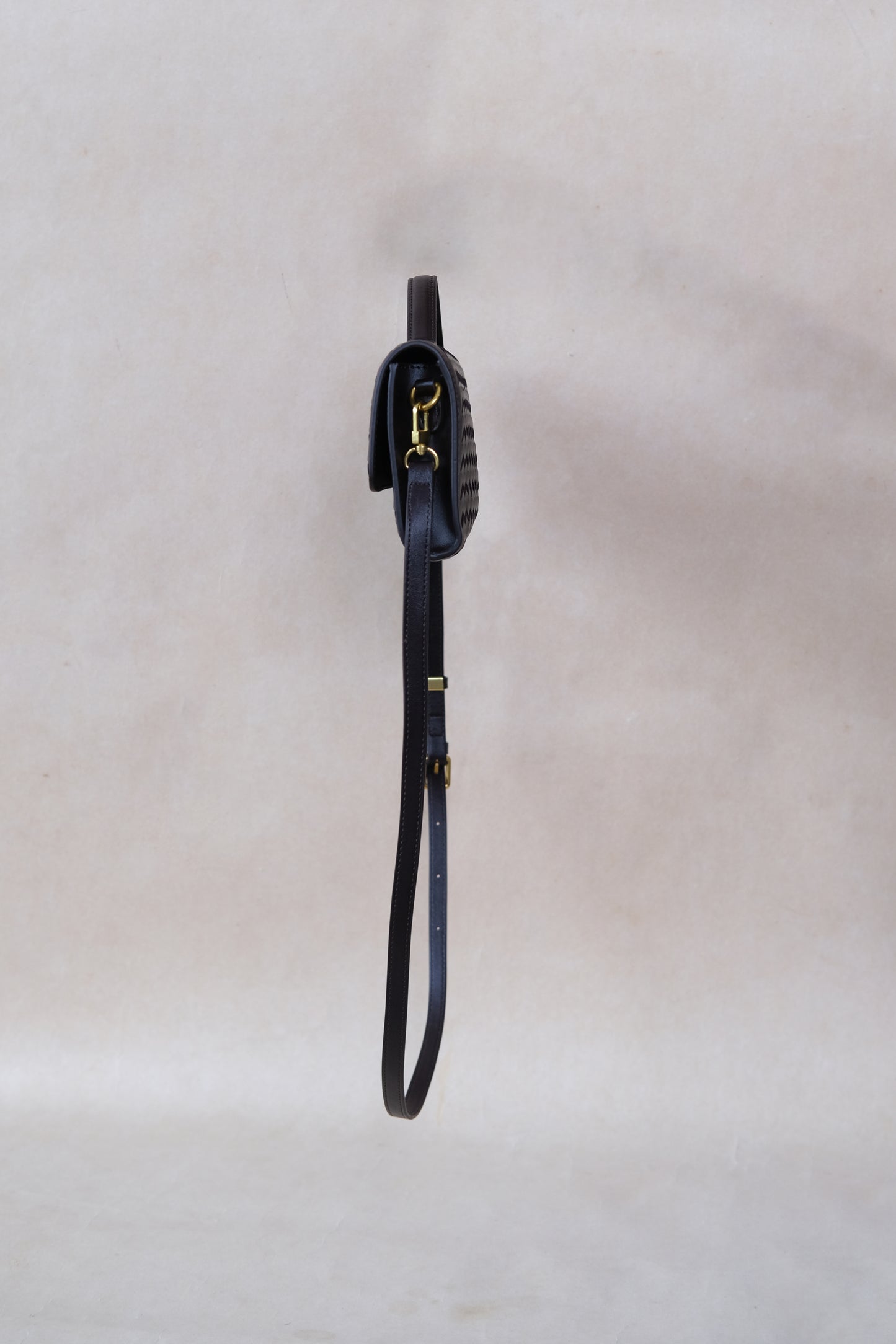 Artisan Crafted Flap Bag - Black Currant