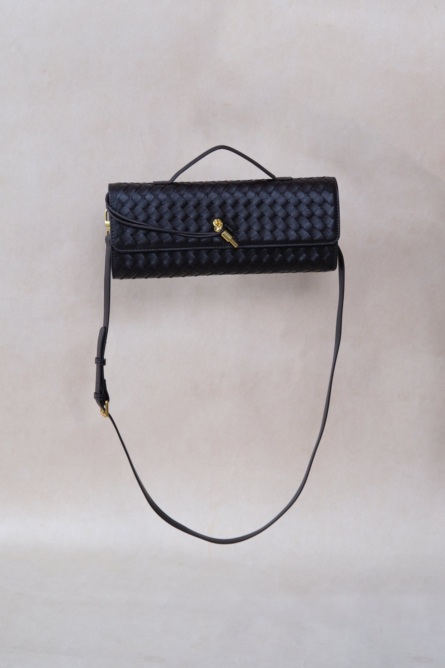 Artisan Crafted Flap Bag - Black Currant
