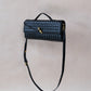 Artisan Crafted Flap Bag - Shinny Black