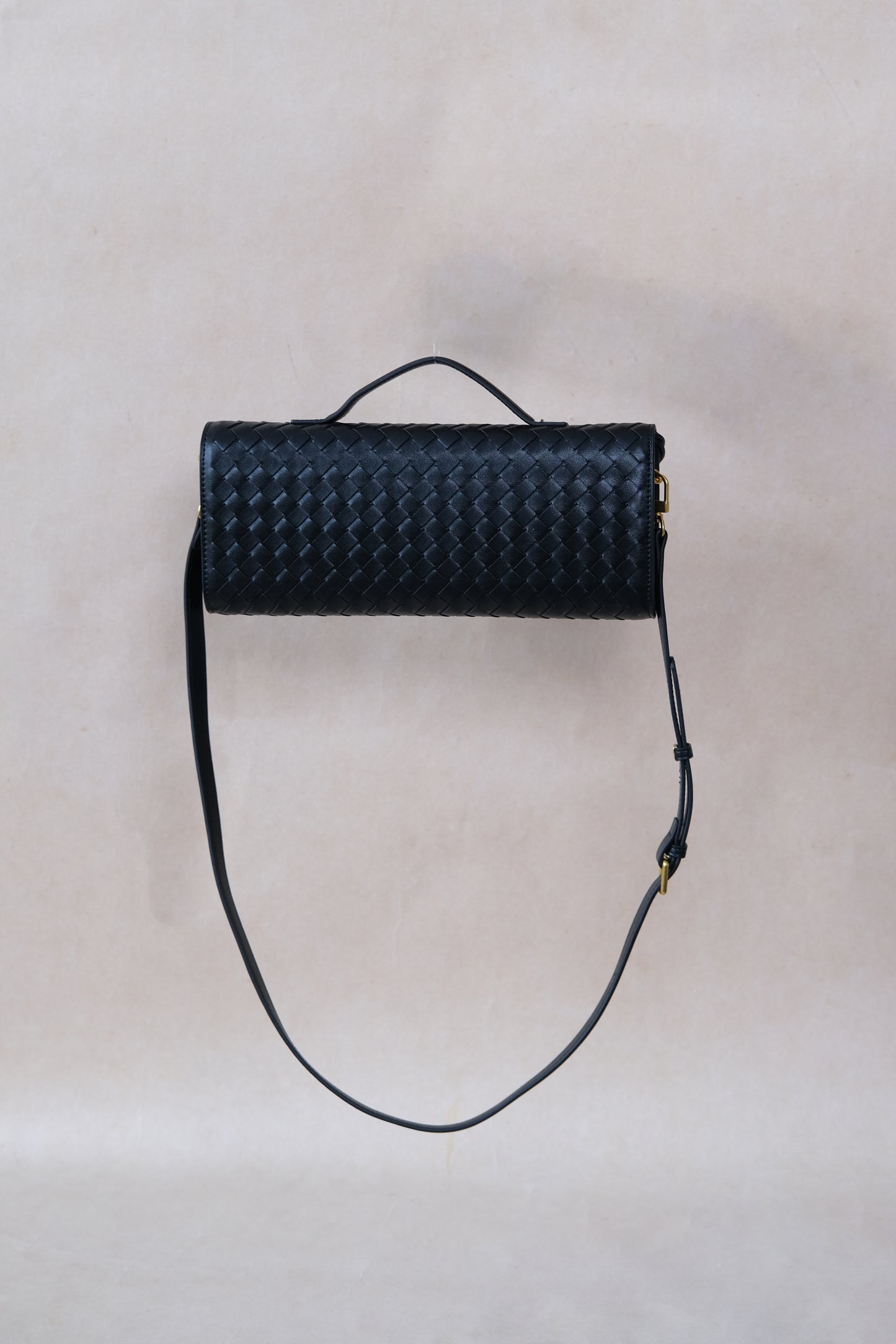 Artisan Crafted Flap Bag - Shinny Black