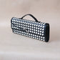 Artisan Crafted Flap Bag - Black and White