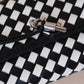 Artisan Crafted Flap Bag - Black and White