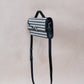 Artisan Crafted Flap Bag - Black and White