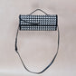Artisan Crafted Flap Bag - Black and White
