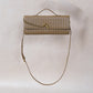 Artisan Crafted Flap Bag - Shinny Khaki