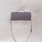 Artisan Crafted Flap Bag - Gray Brown
