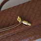 Artisan Crafted Flap Bag - Shinny Chestnut