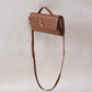 Artisan Crafted Flap Bag - Shinny Chestnut