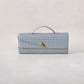 Artisan Crafted Flap Bag - Agate Grey