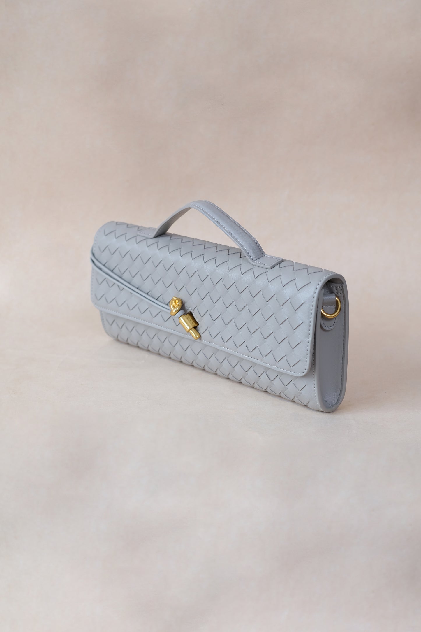 Artisan Crafted Flap Bag - Agate Grey
