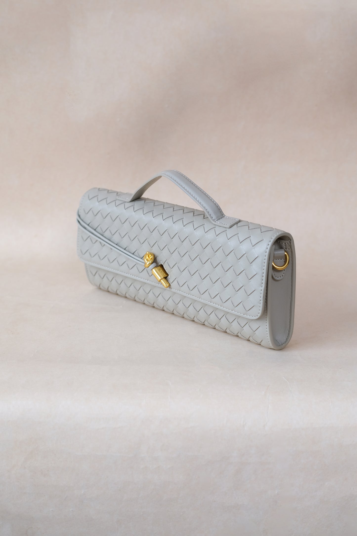 Artisan Crafted Flap Bag - Agate Grey