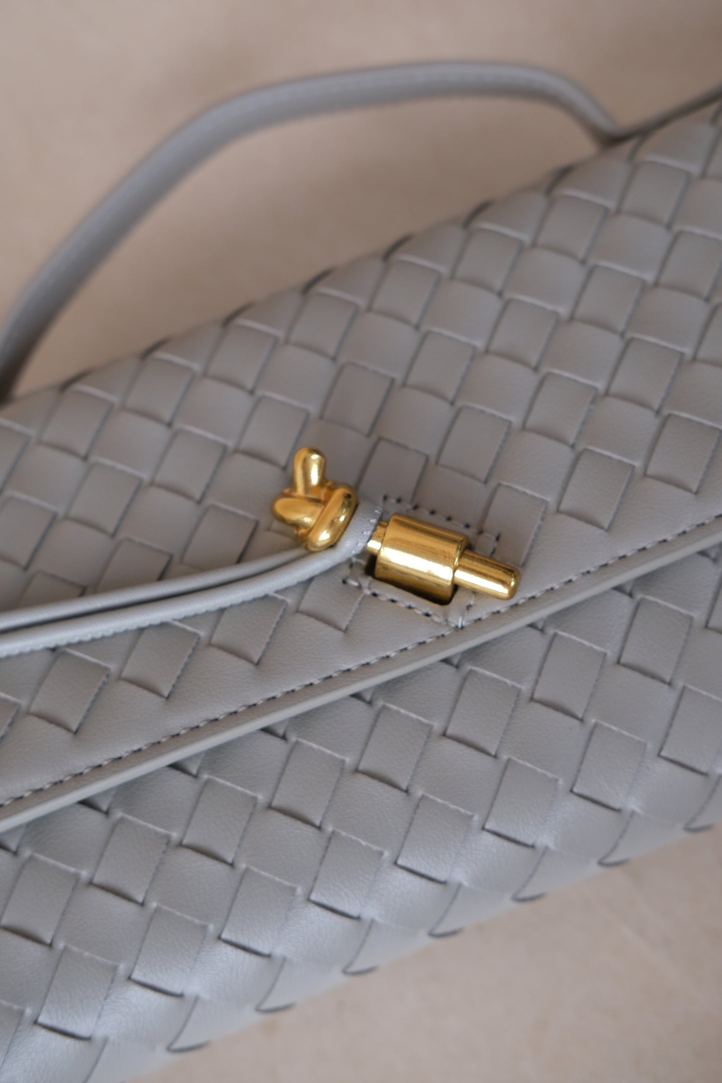 Artisan Crafted Flap Bag - Agate Grey