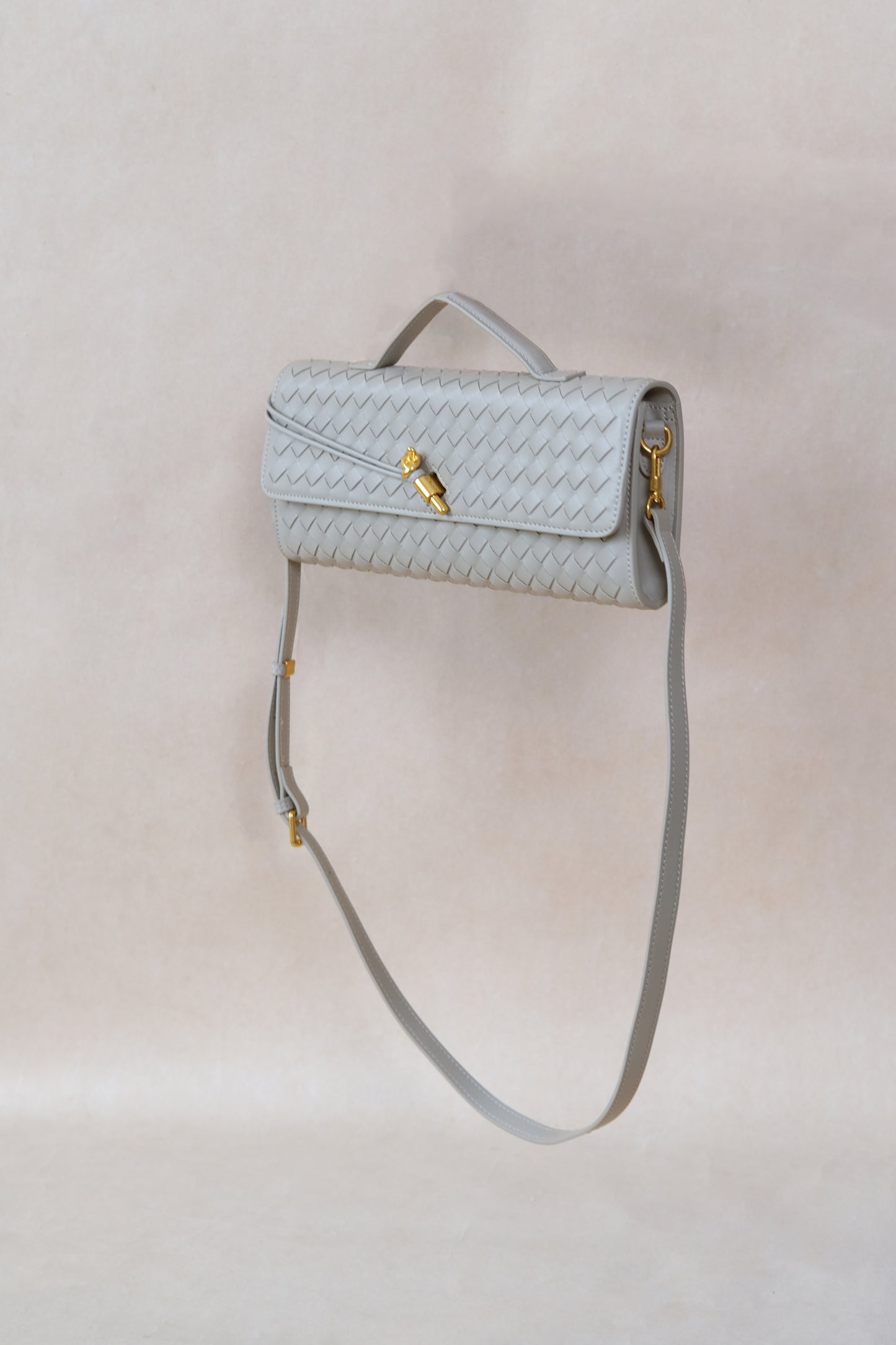 Artisan Crafted Flap Bag - Agate Grey