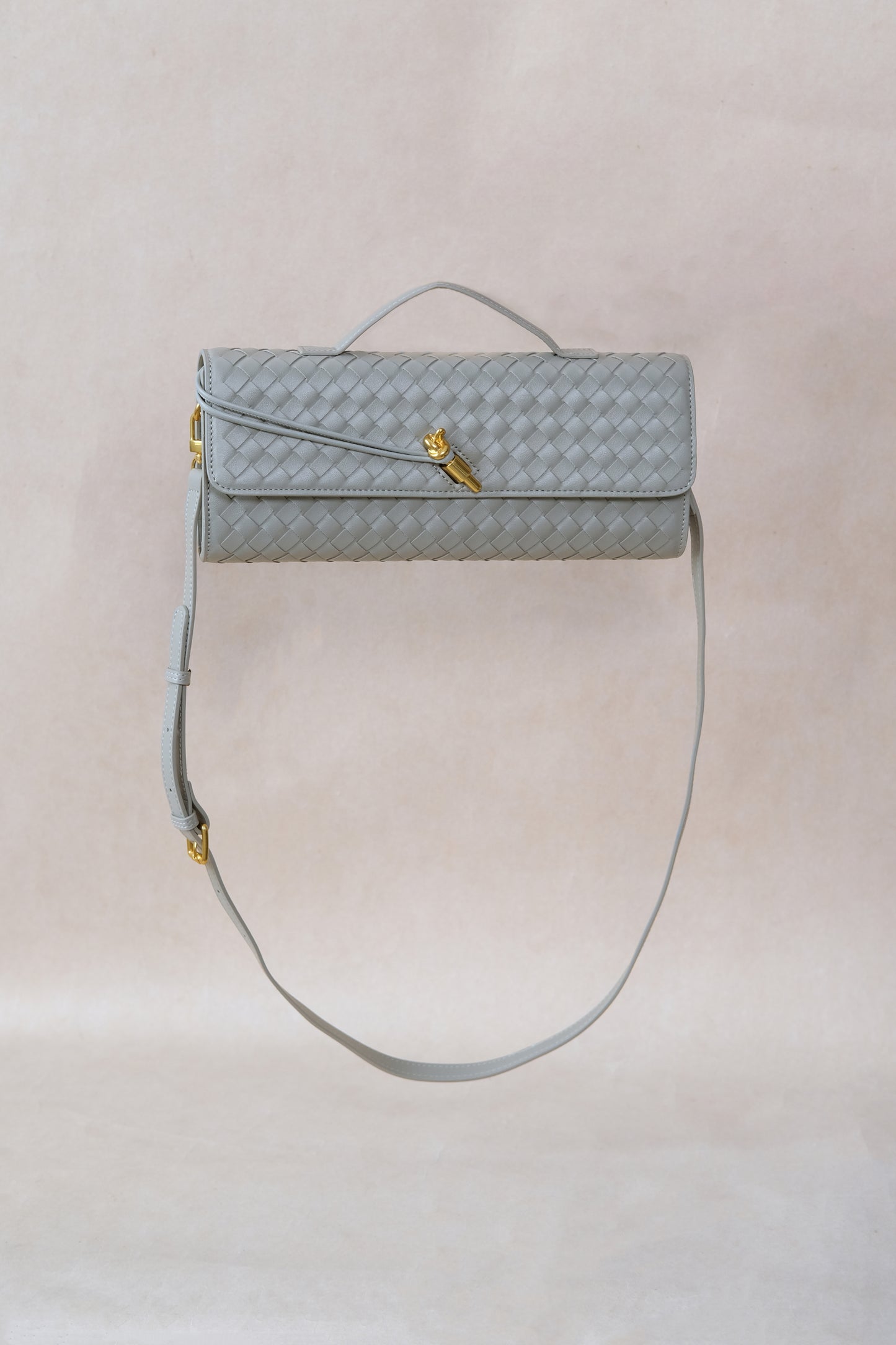 Artisan Crafted Flap Bag - Agate Grey