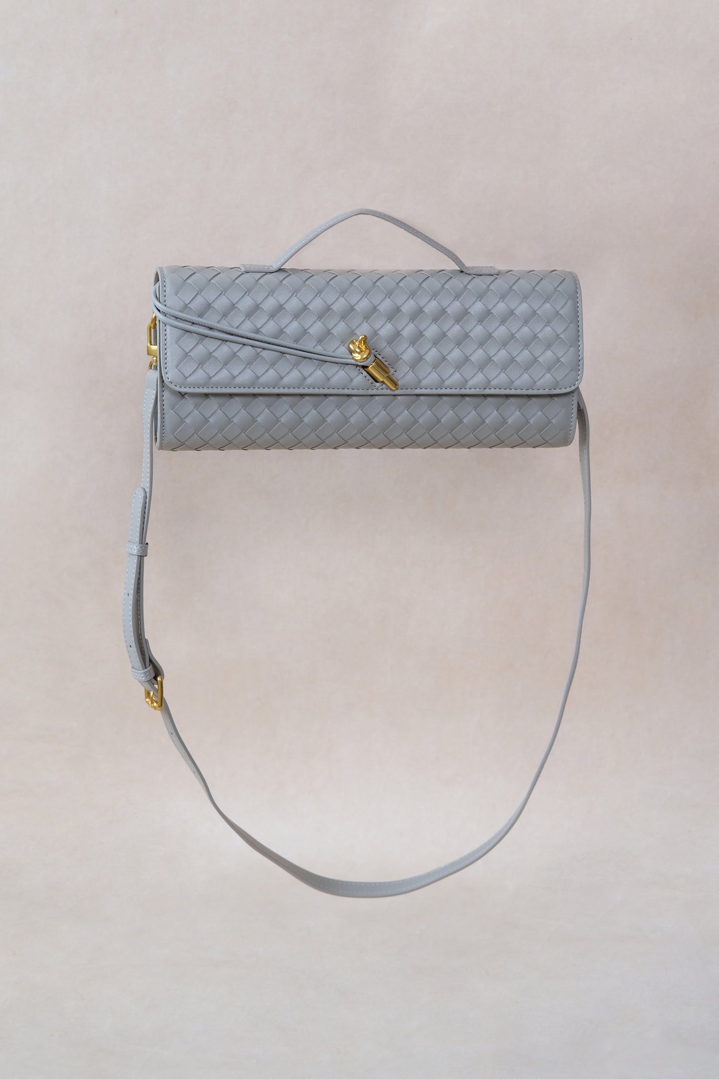 Artisan Crafted Flap Bag - Agate Grey